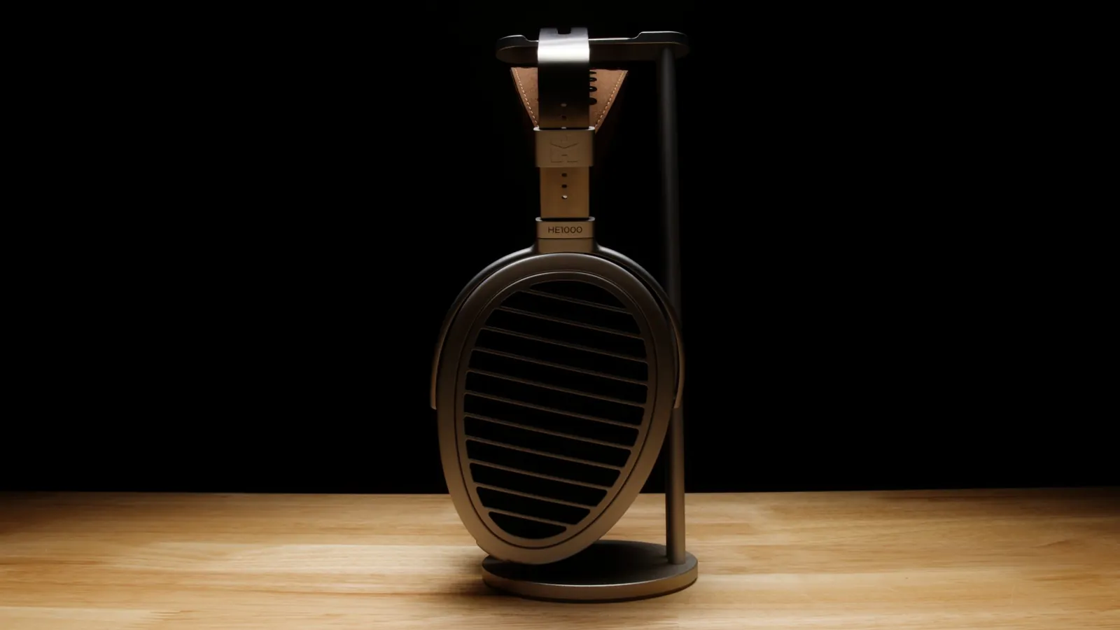 Planar headphones on stand. Product still · Audio.